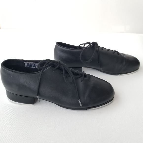 LEO Jazz Tap Dance Shoes Size 7.5M Black LS3312L - Picture 3 of 9